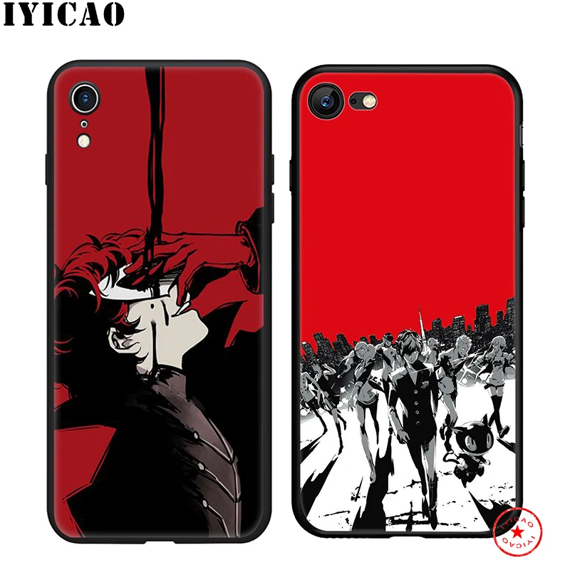 IYICAO P5 P Persona 5 мягкий чехол для телефона iPhone 11 Pro XR X XS Max 6 6S 7 8 Plus 5S SE силиконовый TPU |