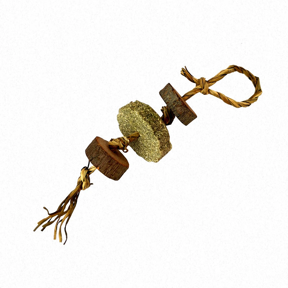 

Small Pet Molar Toy Apple Wood Grass Cake Weed Rope String Toys Hamster Parrot Rabbit Teeth Grinding Chew Toy Small Pet Supplies