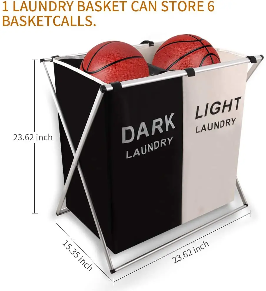 Gecious 2 секции корзина для белья складная небольшого пространства