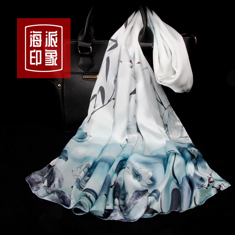 

★Shanghai impression xia qiu dong hangzhou silk scarves female joker 100% silk counters authentic mulberry silk scarf