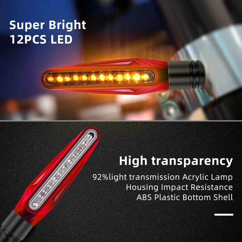 

2PCS LED Motorcycle Turn Signals Lights Blinker Flashing Indicator Motorbike Turning Indicators 12V 12LEDS Bulbs for Motorcycle