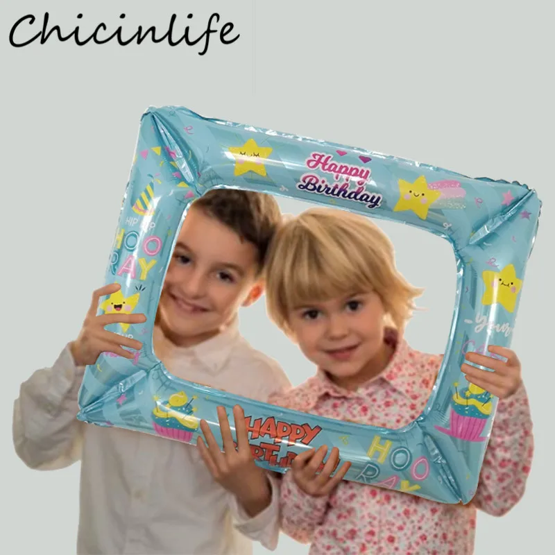 Chicinlife 1 шт. фольгированный шар на день рождения фотобудка реквизит рамка для