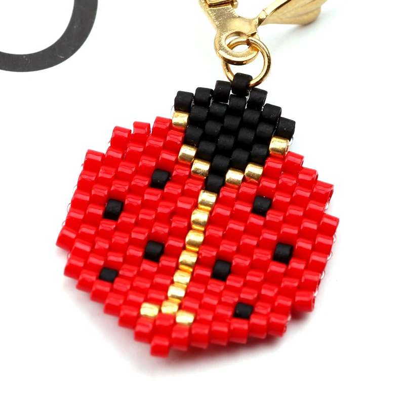 Fairywoo Красные Серьги Божья коровка Висячие серьги для женщин животные большие