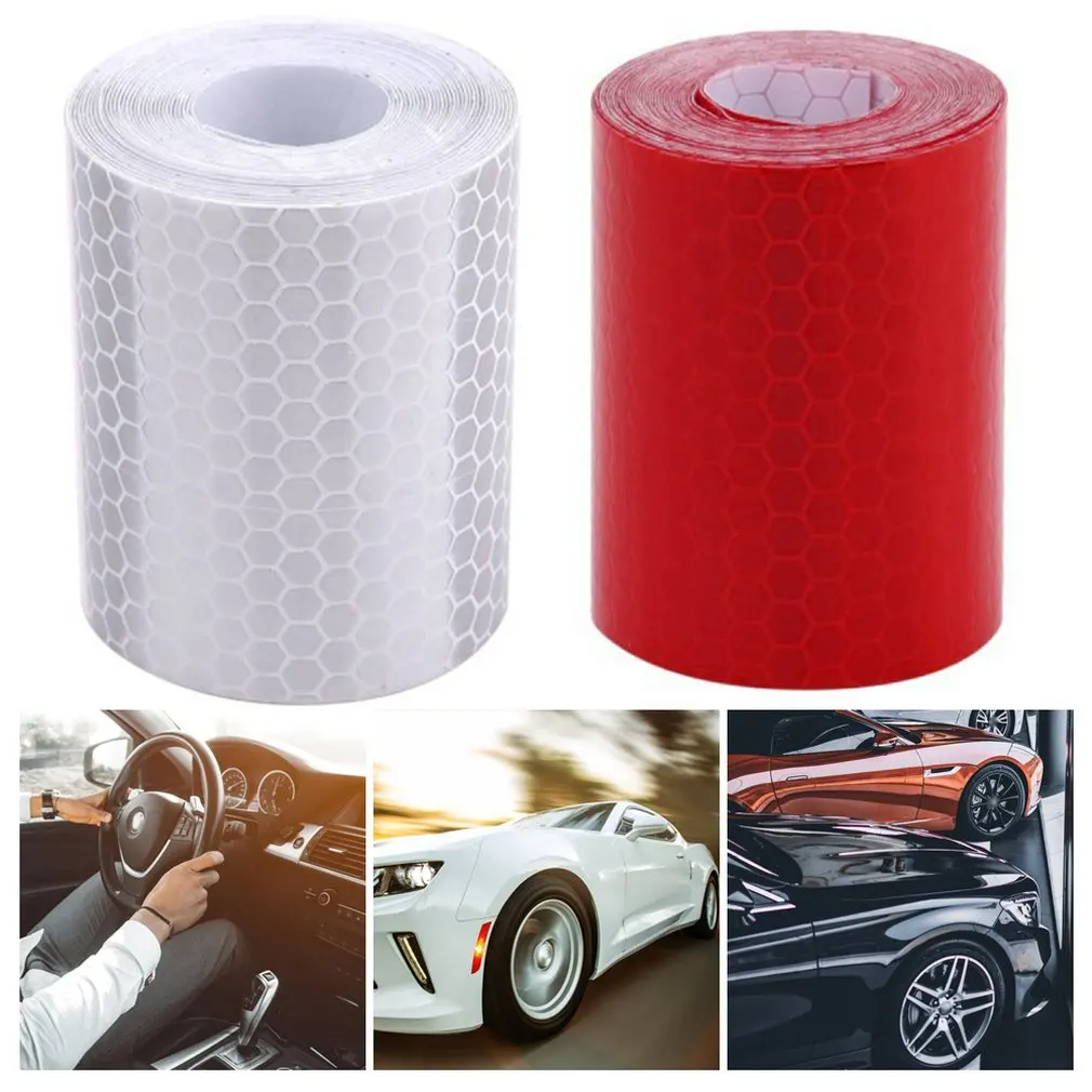 

5cm*3m Safety Mark Reflective Tape Stickers Car-styling Self Adhesive Warning Tape Automobiles Motorcycle Reflective Film