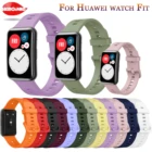 Ремешок силиконовый для Huawei, браслет из мягкого силикона для смарт-часов Huawei Fit с инструментами для мужчин и женщин