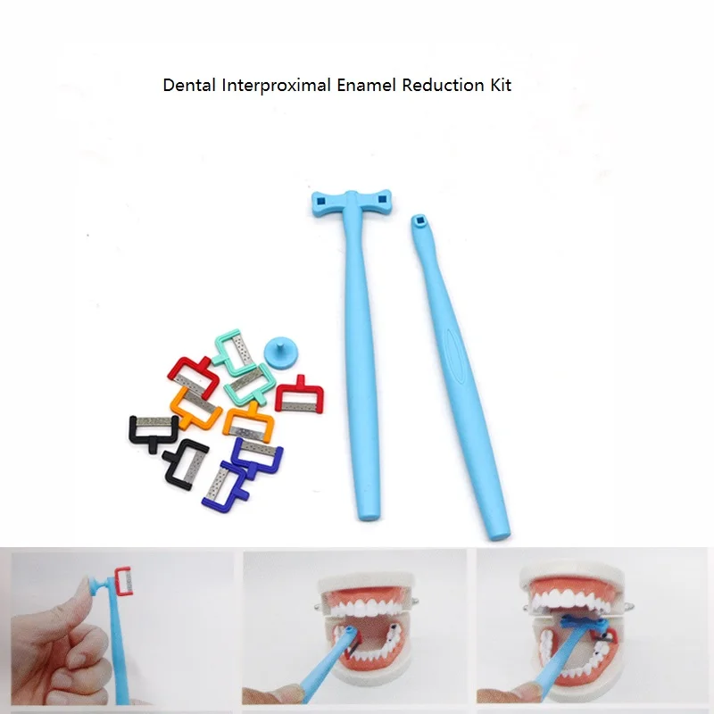 

10PCS Dental Orthodontic IPR Polishing Strips Dentist Hand Use Dental Interproximal Enamel Reduction Kit Double Sides Diamond