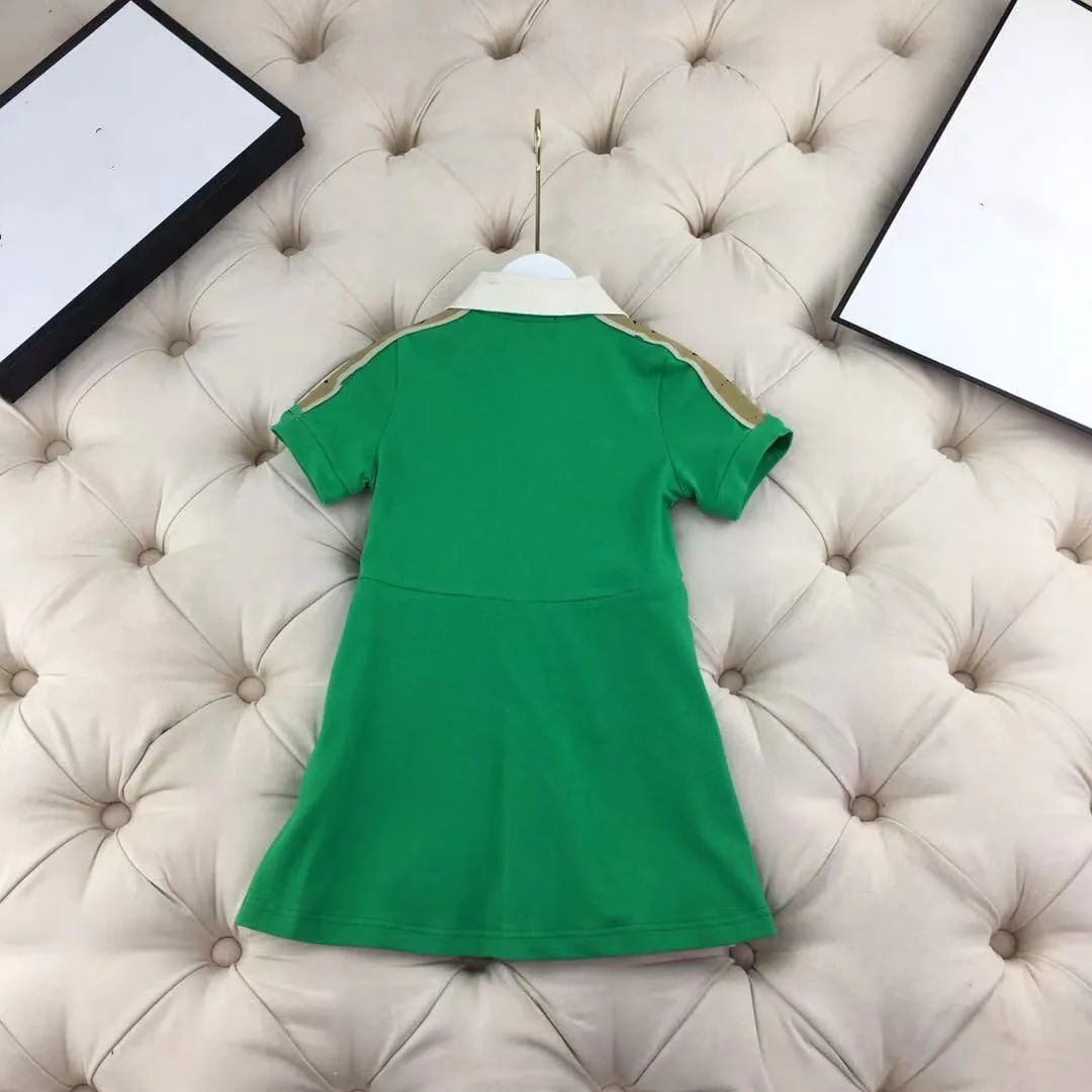 

2021 new summer green luxury brand Girls Clothing Kids Clothes Vestidos for Birthday Party Costume children dress