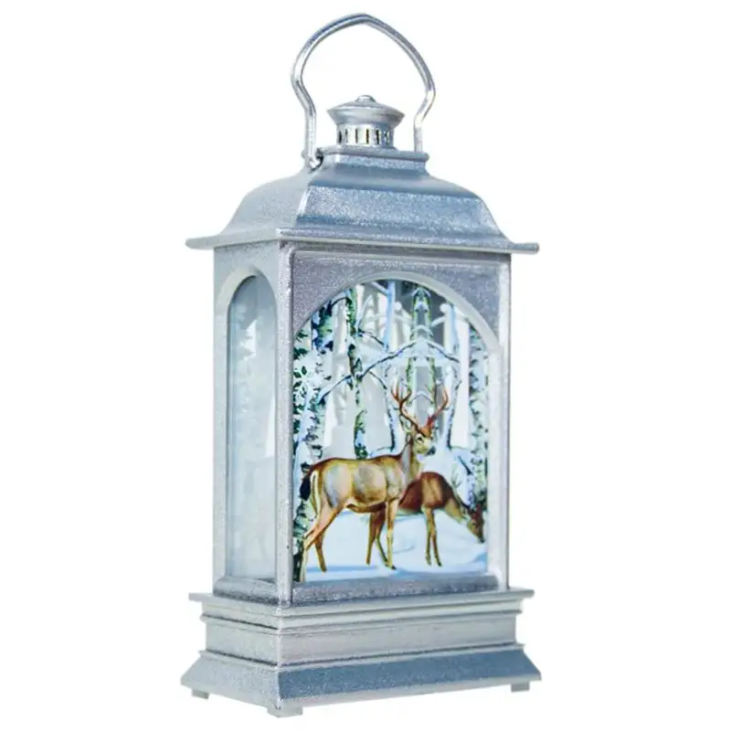 Silver Elk Рождественская светодиодная лампочка, батарея, ночник Рождественский елочный орнамент, рождественские украшения для дома, год, подарок для детей - Цвет: Silver Elk