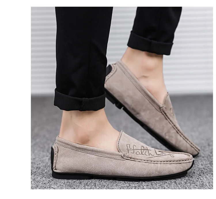 Мужская обувь; Замшевые мужские лоферы; Повседневная обувь; Chaussures; слипоны на плоской подошве; ботинки на низкой платформе; zapatos hombre; синие лоферы