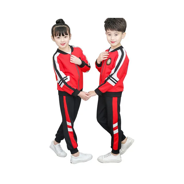 

Spring and autumn children's sportswear two-piece primary school uniforms class uniforms boys and girls long-sleeved spring and