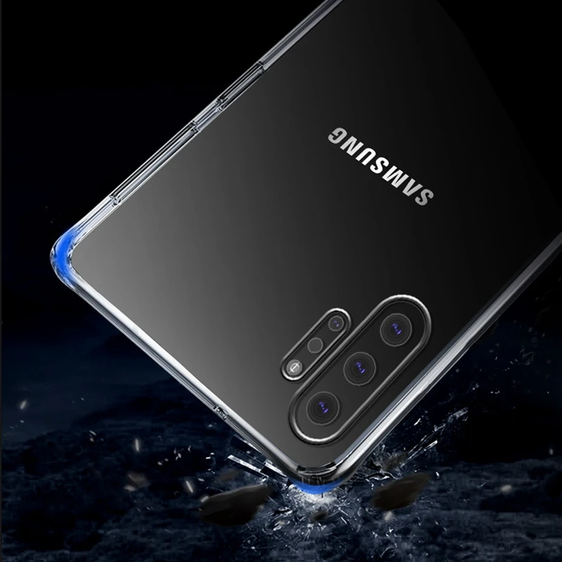 Роскошный прозрачный мягкий складной защитный чехол из ТПУ с 4 углами для Samsung A6