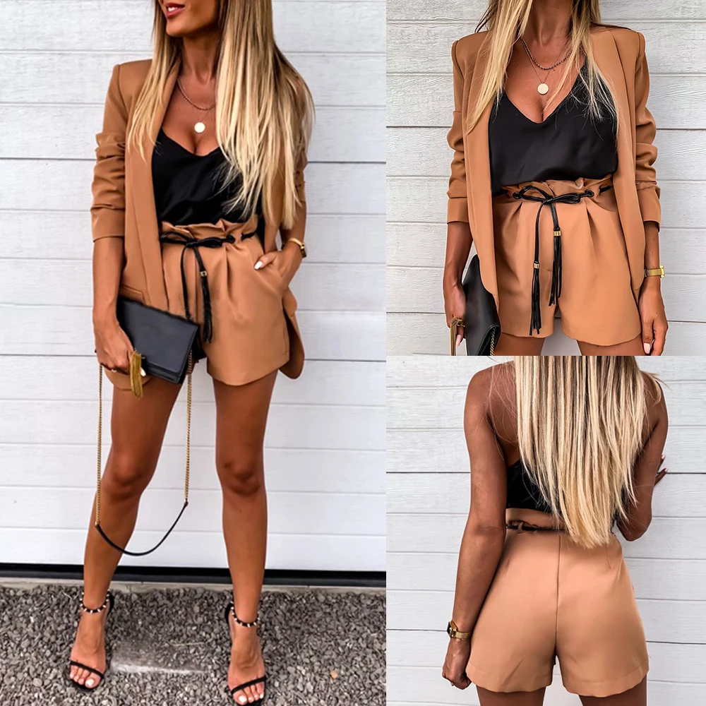 2020 Простой Модный женский Блейзер пиджак костюм бордовый Ретро комплект офисный