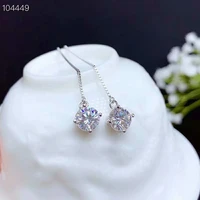 lanzyo 925 sterling silver natuarl moissanite diamond stud earrings girls birthday gift sterling silver fine jewelry e05056 5
