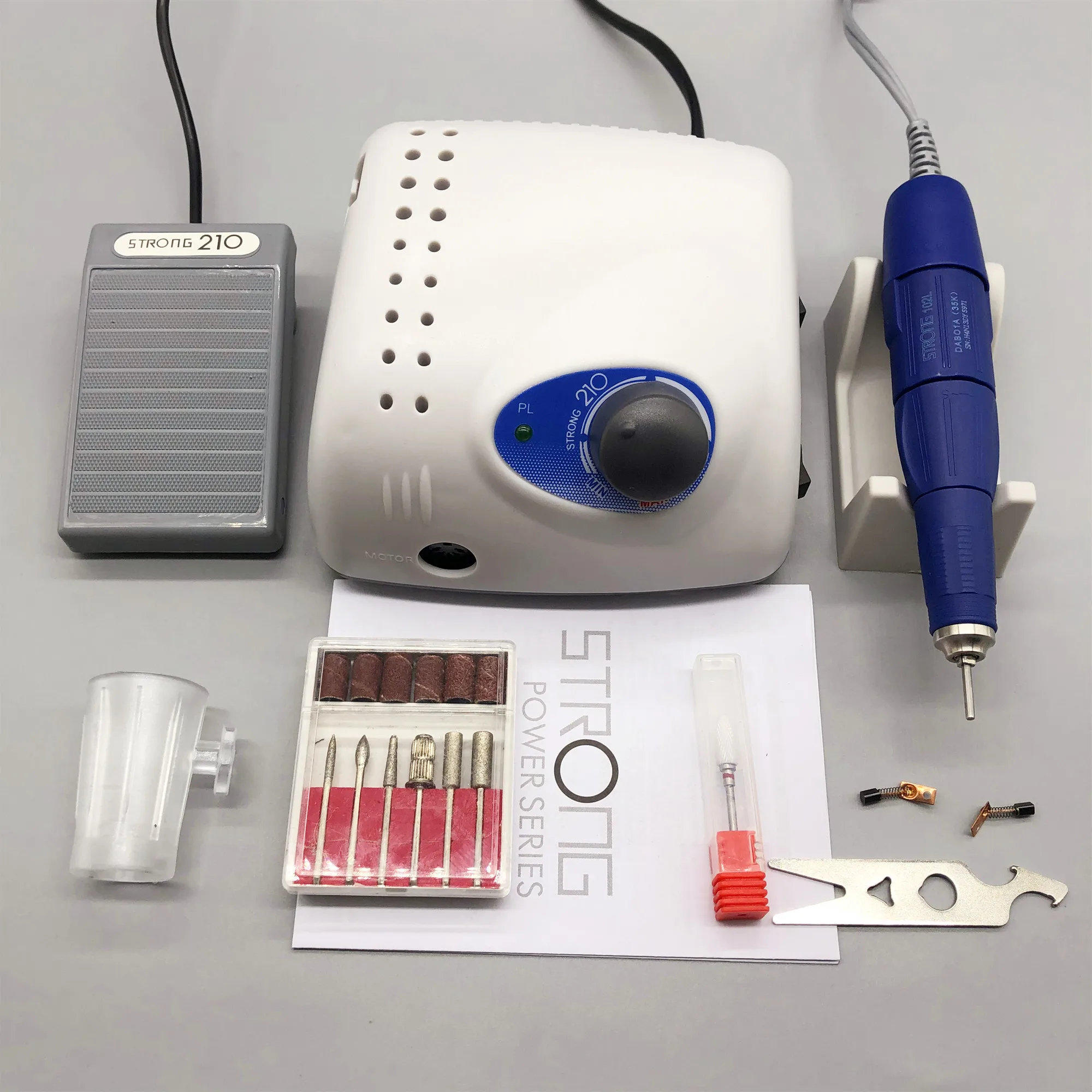 Conjunto de Broca do Motor da Força do Prego Modelo Telefone Móvel Manicure Pedicure Prego Arquivo Bit Equipamento 65w 35000rpm 210 102l