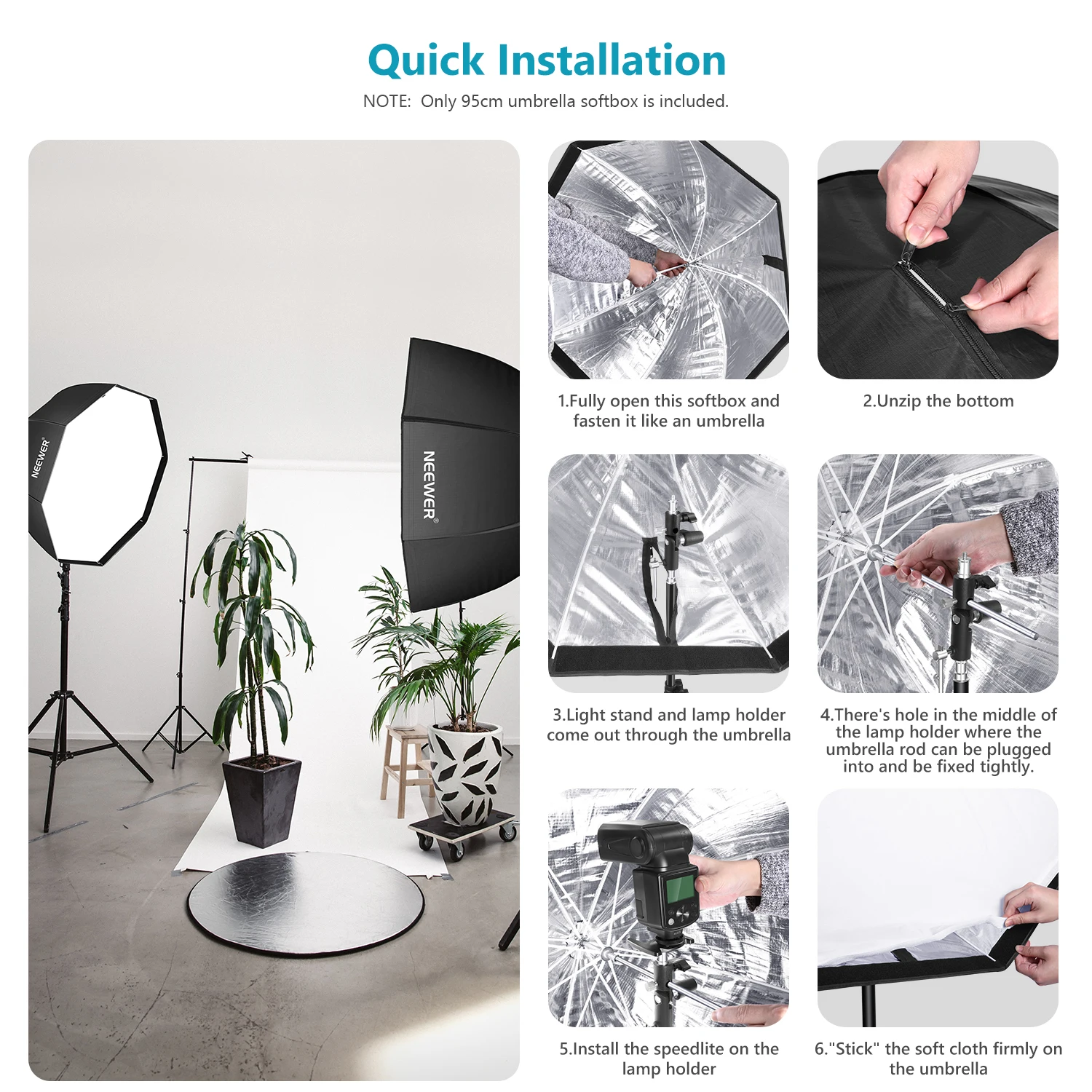 

Neewer 37 inches Octagon Softbox Carrying Bag For Speedlite Studio Flash Portable Umbrella Soft Box for Photo Studio Photography