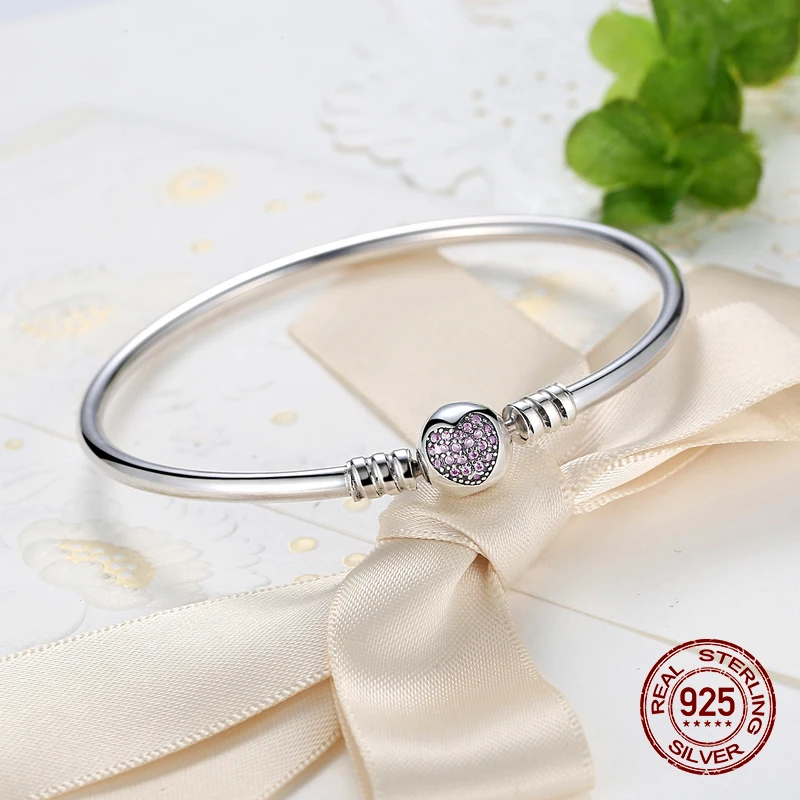 Женский браслет из серебра 925 пробы оригинальный с бусинами для самостоятельного