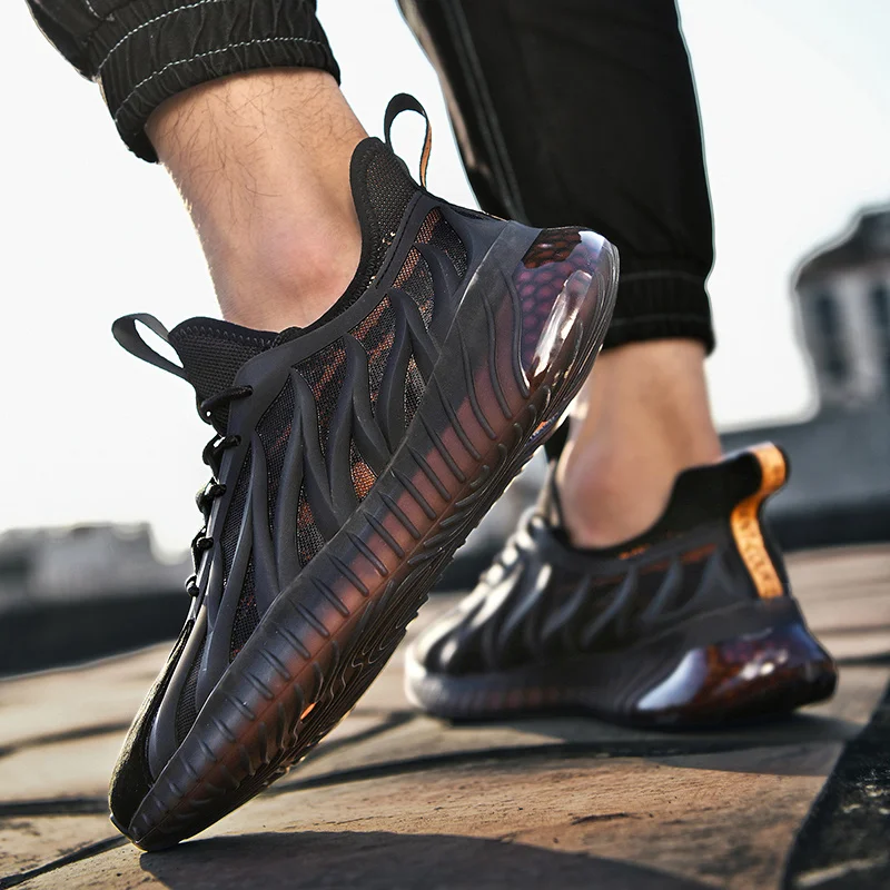 

Sports shoes men's breathable men's casual shoes fashion fluorescent shoes spring and autumn large size soft-soled coconut shoes