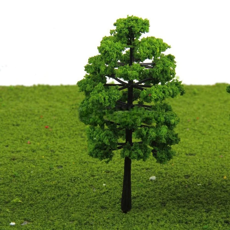

40 Pcs Plastic Model Trees Artificial Miniature Scenery Railroad Decor Natural Green Landscape Accessories Architecture Trees