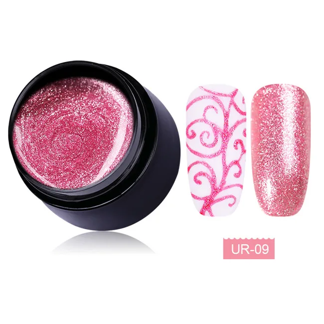7ml platium 9 Ur Sugar 5 мл голографический гель для ногтей с блестками лак блестящая Лазерная блестка Розовый Фиолетовый Цвет замочить от УФ-гель лак для ногтей - Цвет: 7ml platium 9