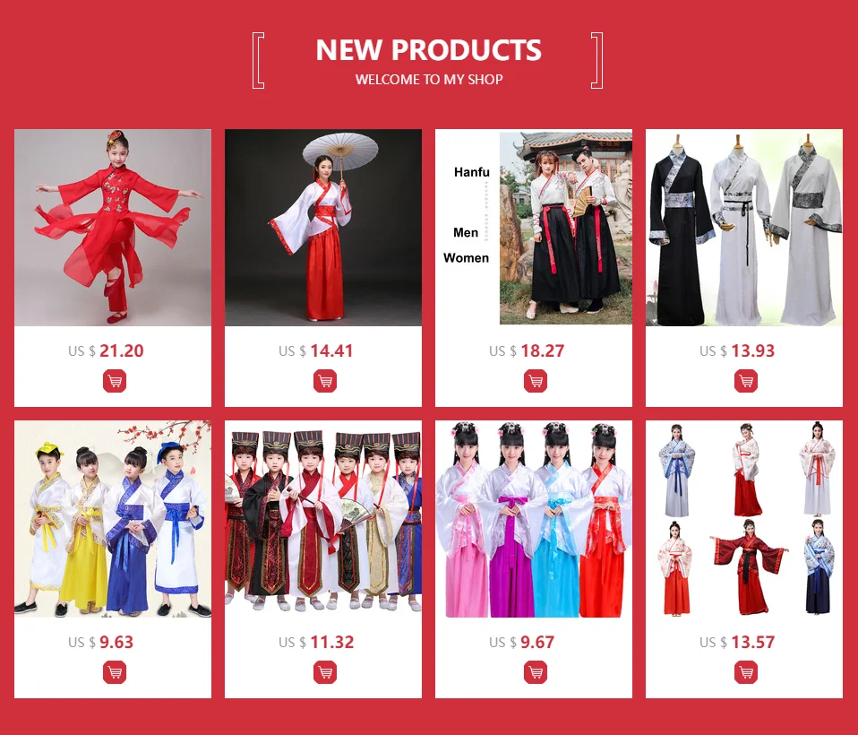 Древний Hanfu детский танцевальный костюм для взрослых, народное платье для девочек и мальчиков, традиционная китайская одежда, стильные праздничные наряды, нарядная сцена