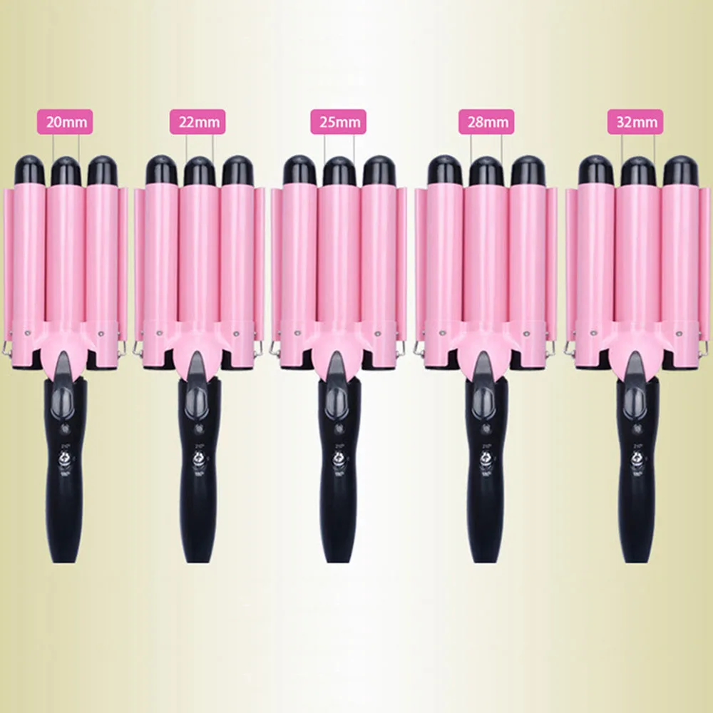 Профессиональные щипцы для завивки волос 20 мм-30 мм керамические тройные