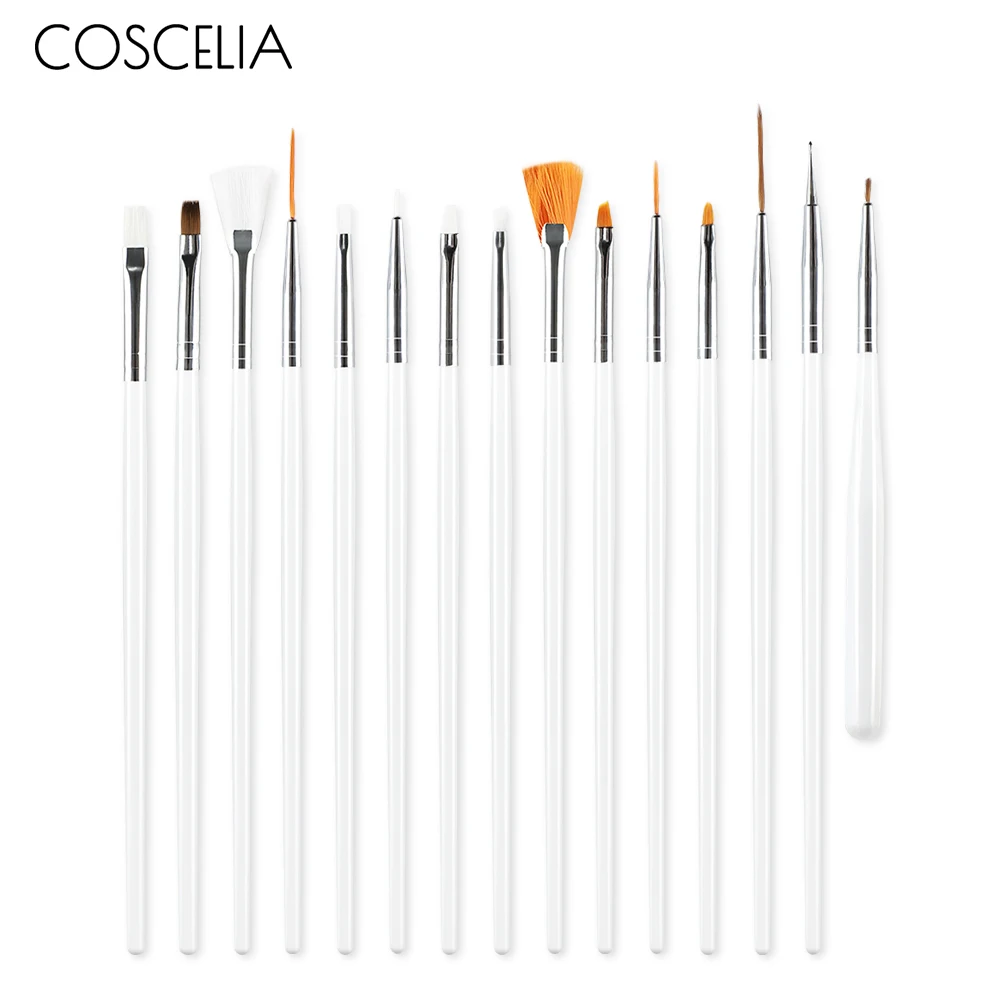 COSCELIA, кисти для маникюра, инструменты, прозрачные для ногтей, кисти для нейл-арта, для градиента, для гелевого лака, для рисования