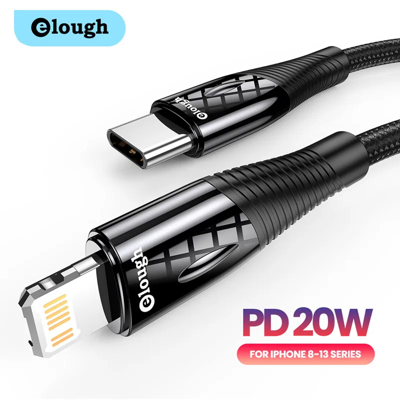 Кабель зарядный Elough USB Type-C 20 Вт для iPhone 11/12/13 Pro Max/X/XR | Мобильные телефоны и