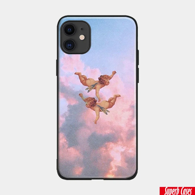 Эстетический Мягкий силиконовый чехол для iPhone SE 6 6S 7 8 Plus X XR XS 11 12 mini Pro Max|Бамперы| |