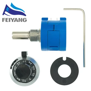 Прецизионный многооборотный потенциометр 3590S-2-103L 3590S 10K Ом, 10 колец, регулируемый резистор + Поворотный Счетный циферблат, Вращающаяся ручка