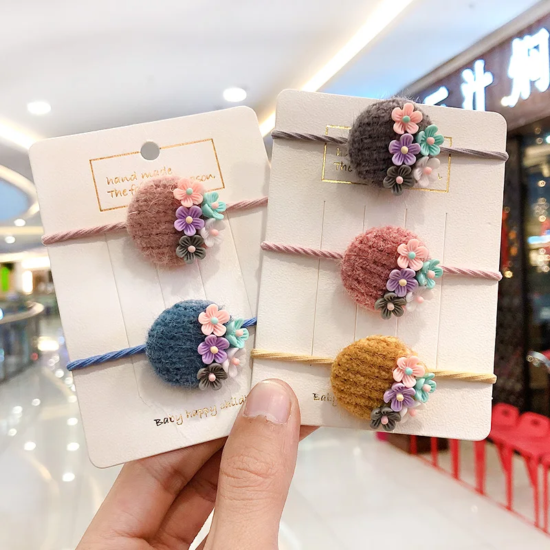 Новинка 2020 милые эластичные резинки для волос из нейлона и акрила девочек