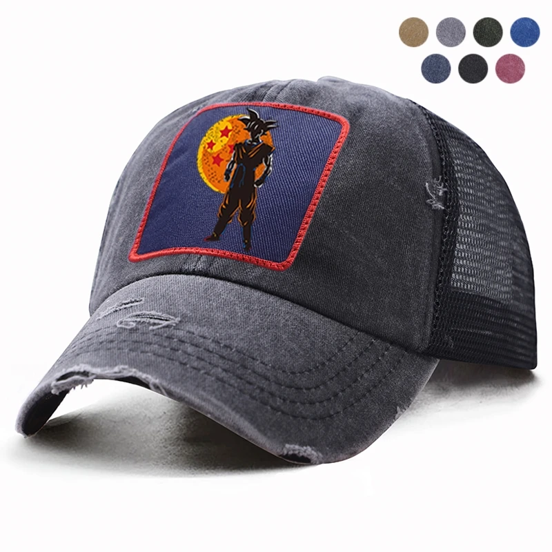 Забавная японская Аниме Драконий жемчуг хип хоп кепка с драконом мужская