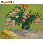 RUOPOTY Набор для рисования по номерам 60x75 см рамка, знаменитые картины, цветы, картина по номерам, современные домашние настенные изделия, домашний декор