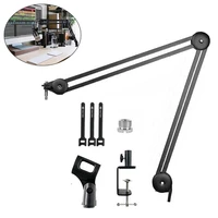 microphone boom arm stand heavy duty cantilever bracket tripod adjustable suspension scissor spring built in mic stand for live