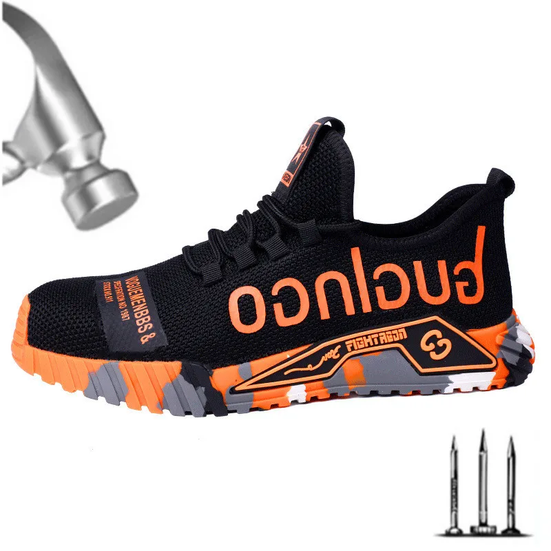 

Work Safety Shoes Puncture-Proof Boots Lightweight Breathable Sneakers Indestructible Ryder Shoes Men and Women Steel Toe Cap
