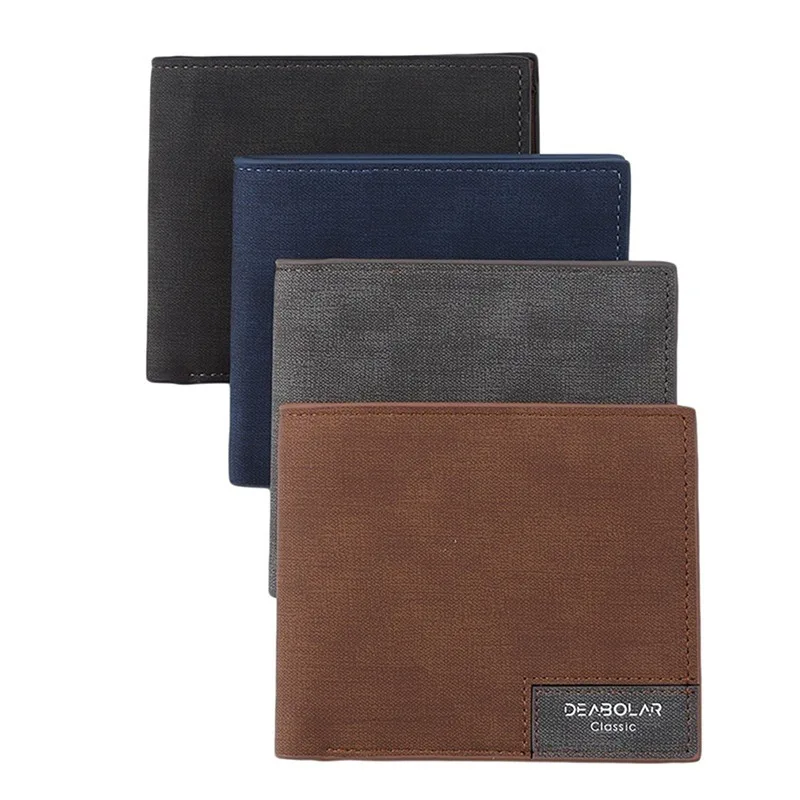 

Minimalist Men's Short Wallet Retro Youth Wallet Ultra-Thin Men's Cross-Section Wallet Men's Wallet