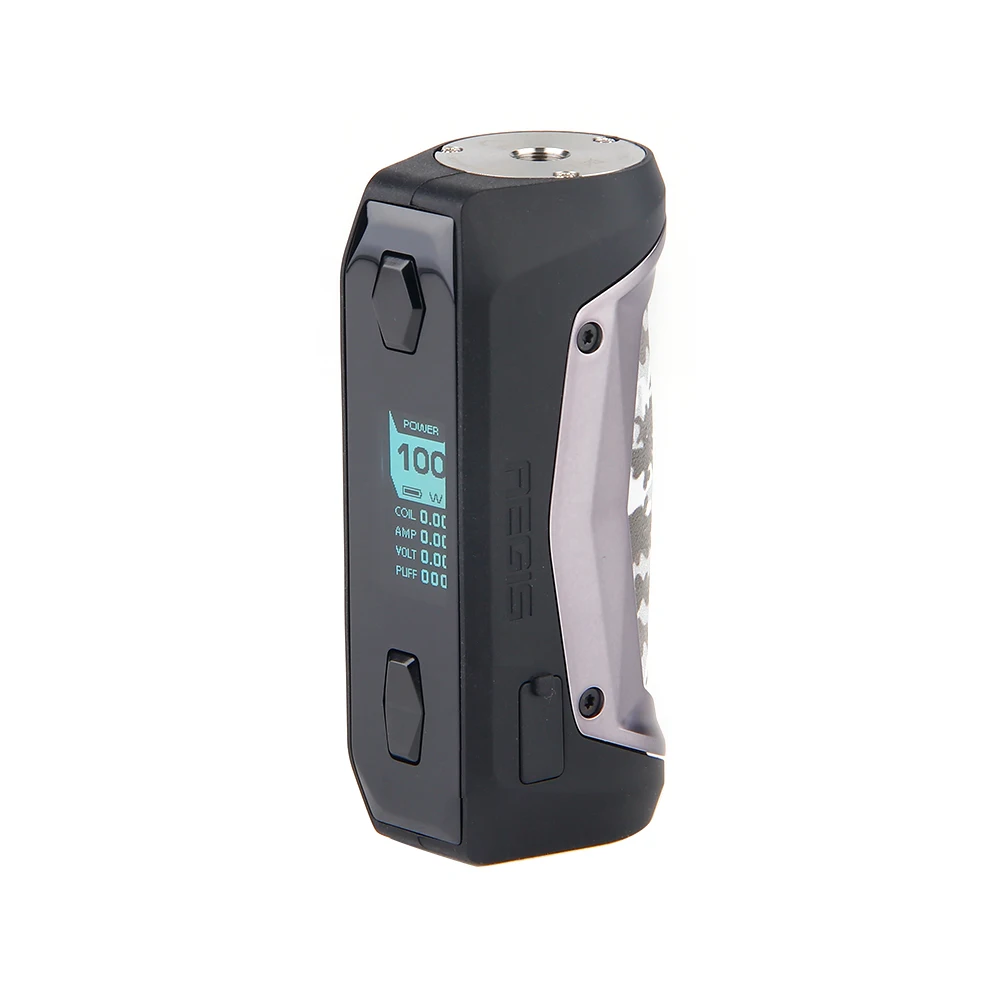 Gunmetal Aegis Solo Последняя версия! 2 шт. Geekvape Aegis X Mod 200W макс Выход& как 2,0 Чипсет VS Geekvape Aegis соло Mod электронные сигареты испаритель - Цвет: Gunmetal Aegis Solo