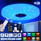 Современный RGB светодиодный потолочный светильник с Wi-Fi, 200 Вт, домашнее освещение, музыкальный светильник с приложением ing, bluetooth, лампа для спальни, умный потолочный светильник с дистанционным управлением