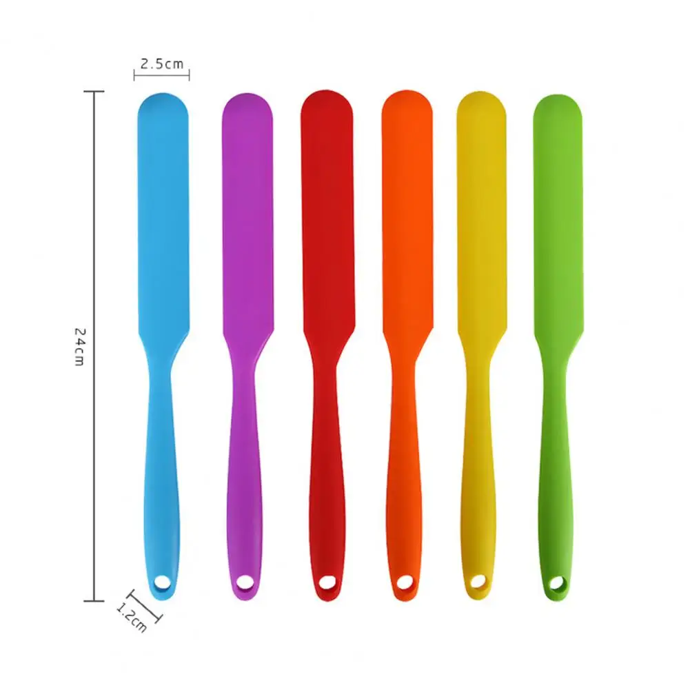

1Pcs Portable Scraper Hole Multi-use Silicone Anti-slid Handle Cream Spreader Tools Kitchen Gadgets Accessories Supplies