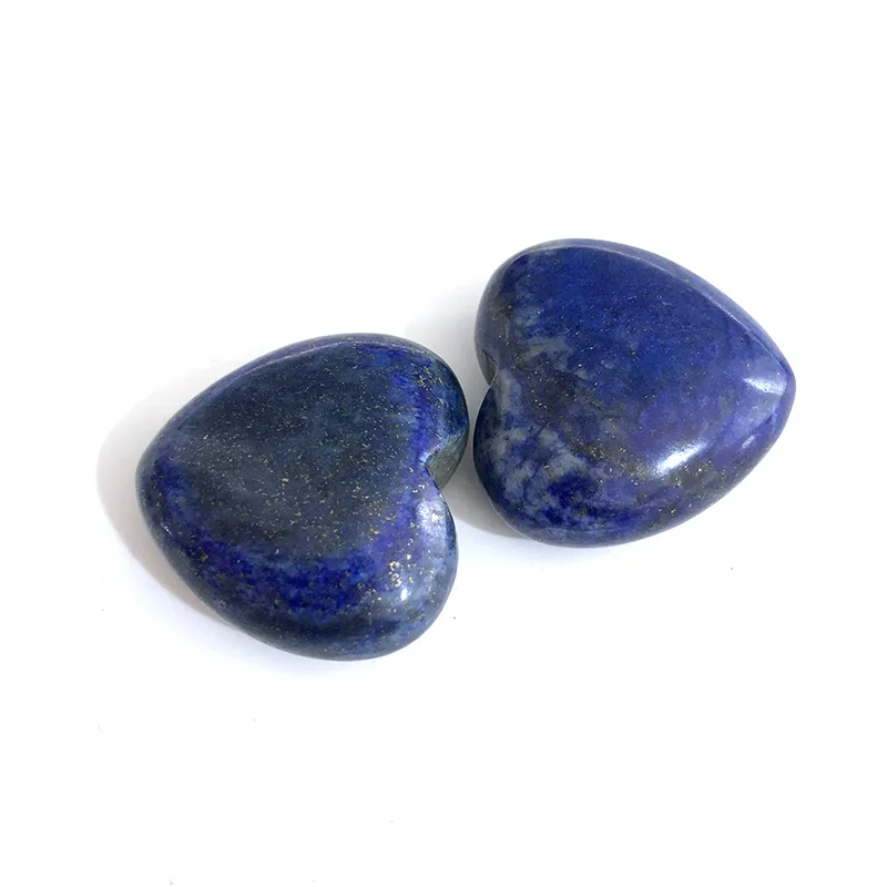 Натуральный Лазурит кристалл яркий ручной резной милый сердце красивый дизайн