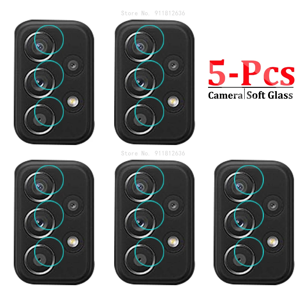 

5 Pcs Camera Protective Glass For Samsung Galaxy A72 A52 A32 A21S A12 A51 A02S A31 A41 A71 M51 M31 M31S S20 FE Plus Note 20 Film