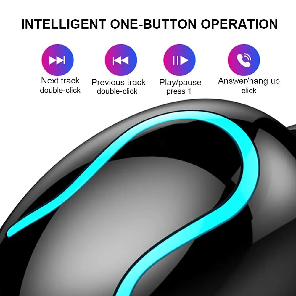 Беспроводные наушники Bluetooth 8D стерео гарнитура водонепроницаемые с 3500 мАч