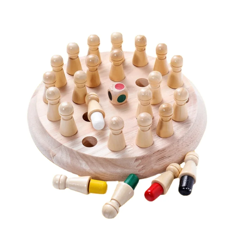 

Children Wooden Memory Matchstick Chess Game Educational Intelligent Logic Game And Brainteaser Children Early Educational Toys