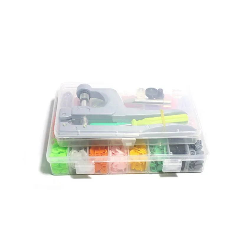 360PCs Professional Fastener Snap Pliers Buttons Plastic Buttons Kit Snaps Buttons DIY Craft Needlework Sewing Accessories
