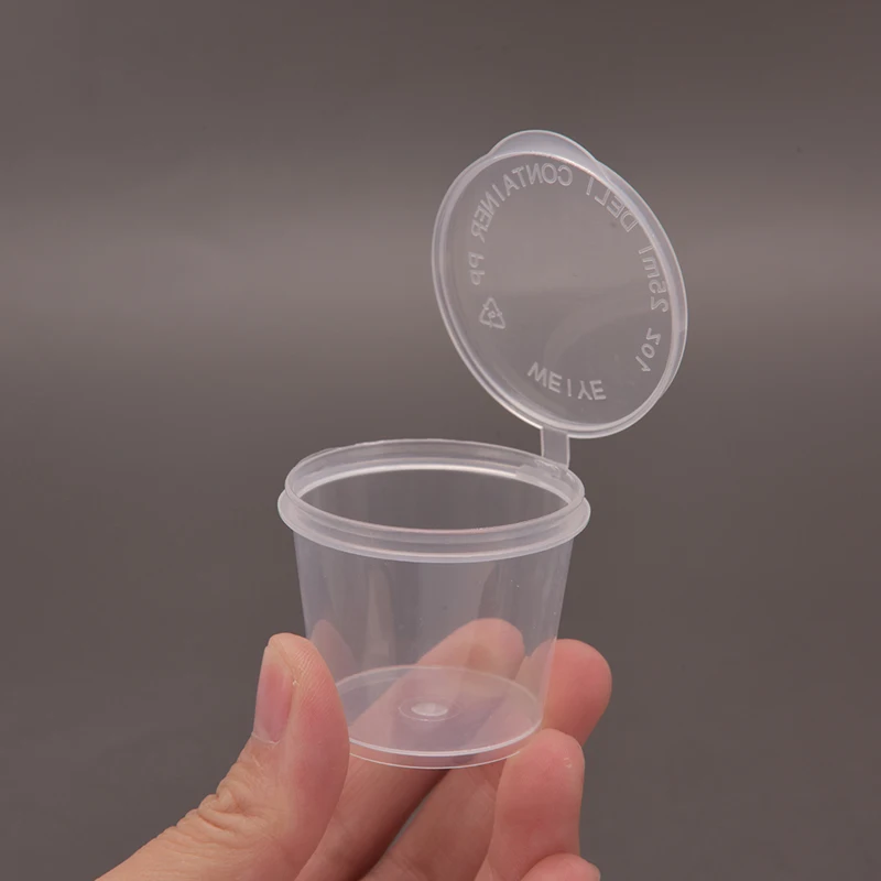

25pcs 25ml Disposable Plastic Takeaway Sauce Cup Containers Food Box Paint Box