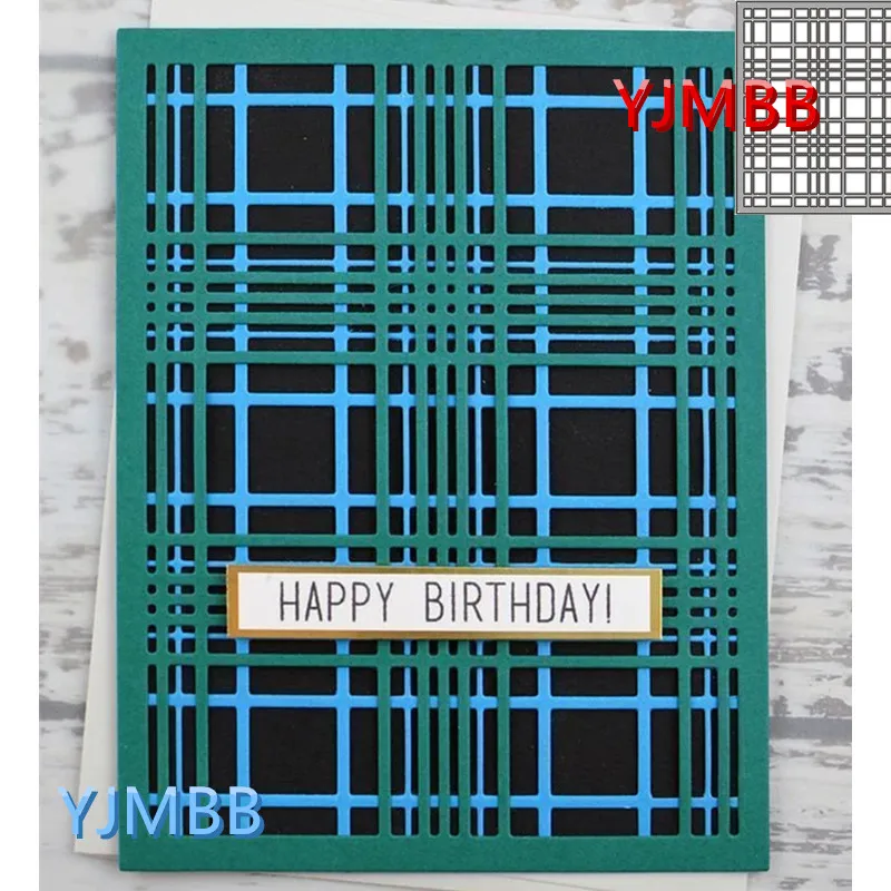 

YJMBB 2021 новый прямоугольный решетчатый фон #2 металлические пресс-формы для скрапбукинга альбома бумаги «сделай сам» карточек тиснение высеч...