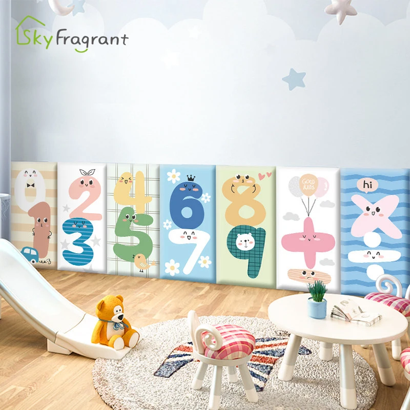 Самоклеящиеся 3D Мягкие настенные наклейки для детской комнаты настенное