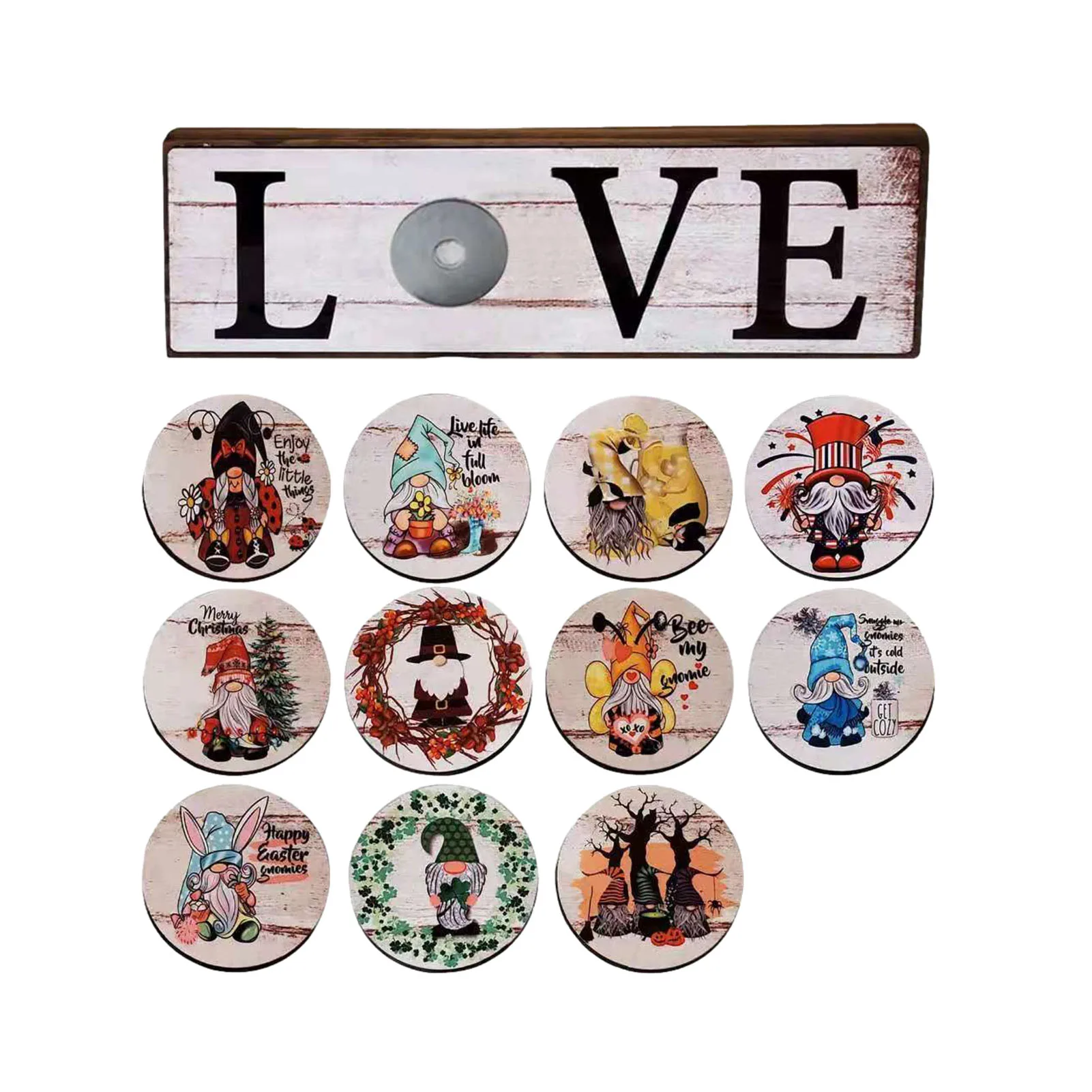 

Interchangeable Seasonal Logos Home Desktop Decorations Interchangeable Farmhouse Porch Desktop Home Decoration