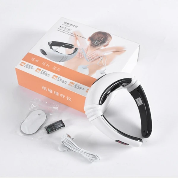 

USB Rechargeable Cervical Spinal Massager Electric Pulse Massager (White)