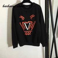 2021 luxury design letter printing fashion womens long sleeve round neck pullover temperament versatile casual loose sweater