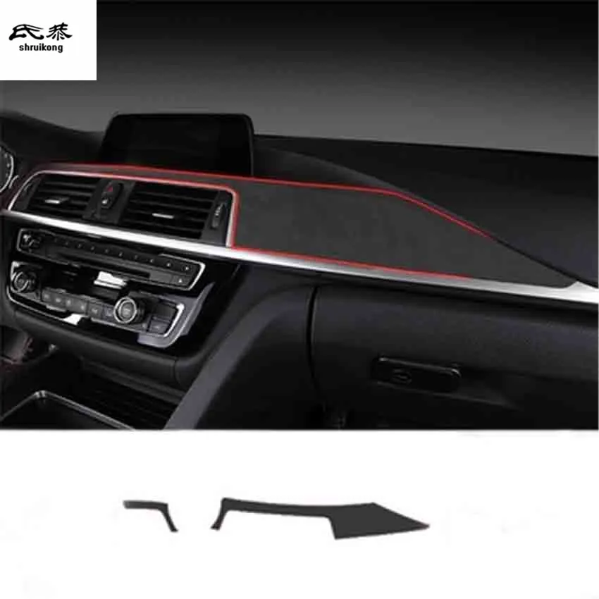 2 шт./лот Автомобильная наклейка Alcantara кожа передняя панель для инструментов